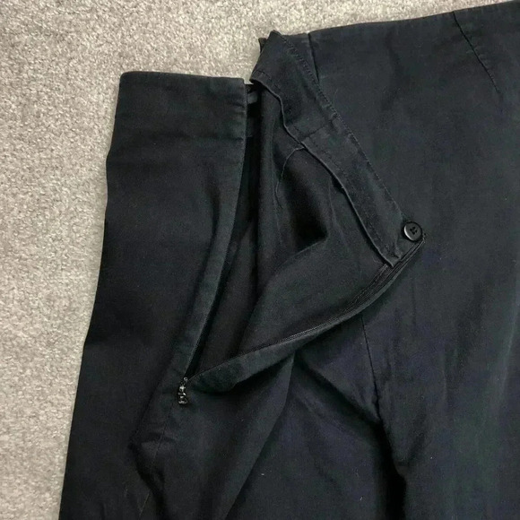 Bogner Pants Black Color Flat Front Logo Zipper High Waist Sz 18 Long - Picture 11 of 11